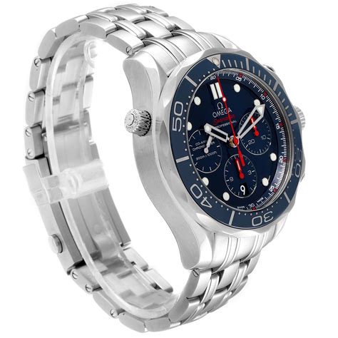 omega seamaster diver 300m chronograph blue 212.30.44.50.03.001|omega seamaster price list.